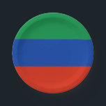 Assiettes En Carton Drapeau du Daghestan<br><div class="desc">Drapeau patriotique du Daghestan.</div>
