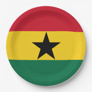 Assiettes En Carton Drapeau du Ghana
