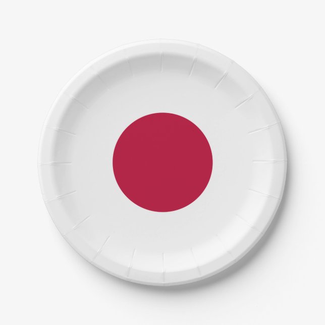 Assiettes En Carton Drapeau du Japon (Devant)