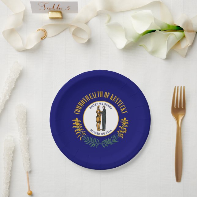 Assiettes En Carton Drapeau du Kentucky (Mariage)