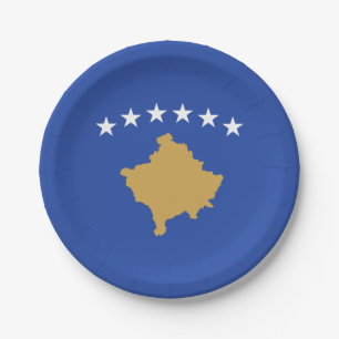 Assiettes En Carton Drapeau du Kosovo