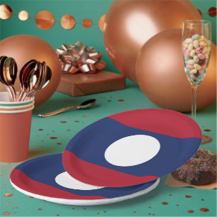 Assiettes En Carton Drapeau du Laos