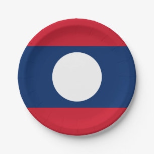 Assiettes En Carton Drapeau du Laos