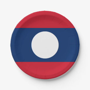 Assiettes En Carton Drapeau du Laos