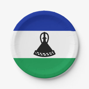 Assiettes En Carton Drapeau du Lesotho