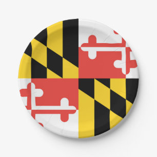 Assiettes En Carton Drapeau du Maryland