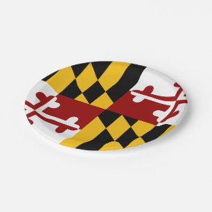 Assiettes En Carton Drapeau du Maryland