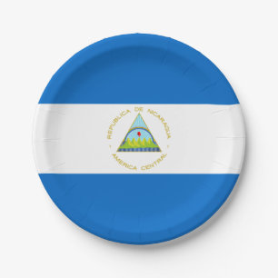 Assiettes En Carton Drapeau du Nicaragua