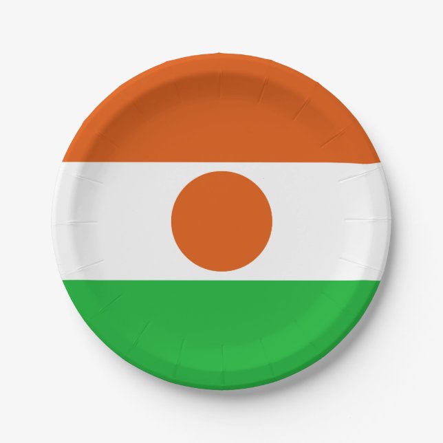 Assiettes En Carton Drapeau du Niger (Devant)