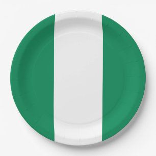 Assiettes En Carton Drapeau du Nigeria