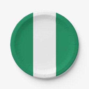 Assiettes En Carton Drapeau du Nigéria