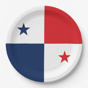 Assiettes En Carton Drapeau du Panama