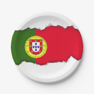 Assiettes En Carton Drapeau du Portugal