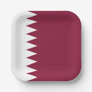 Assiettes En Carton Drapeau du Qatar