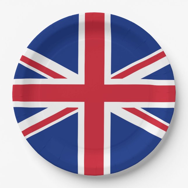 Assiettes En Carton Drapeau du Royaume-Uni (Devant)