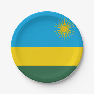 Assiettes En Carton Drapeau du Rwanda