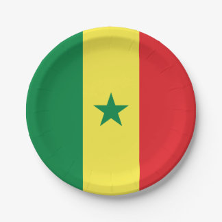 Assiettes En Carton Drapeau du Sénégal