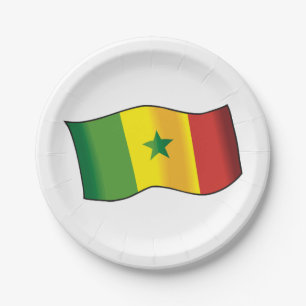 Assiettes En Carton Drapeau du Sénégal