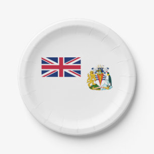 Assiettes En Carton Drapeau du territoire antarctique britannique