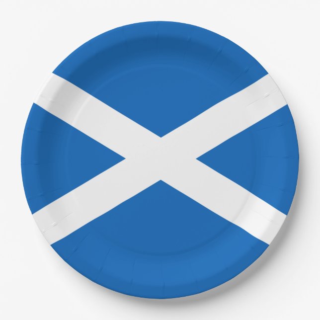 Assiettes En Carton Drapeau écossais (Saltire) (Drapeau écossais) (Devant)