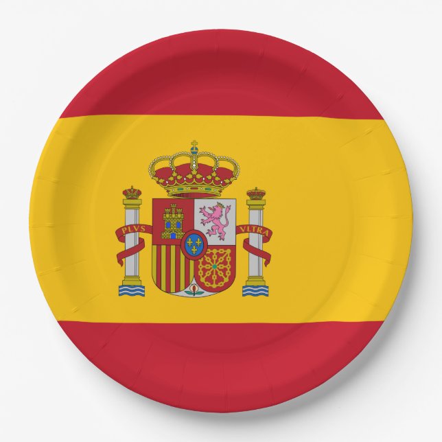Assiettes En Carton Drapeau espagnol (Espagne) (Devant)