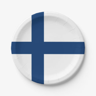 Assiettes En Carton Drapeau Finlande