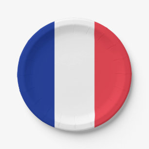 Assiettes En Carton Drapeau français