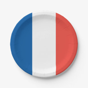 Assiettes En Carton Drapeau français : Fête du Tricolor Bastille