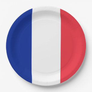 Assiettes En Carton Drapeau français (France)