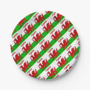 Assiettes En Carton Drapeau gallois Cymru