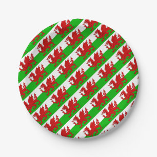 Assiettes En Carton Drapeau Gallois / Pays de Galles - Cymru haute qua