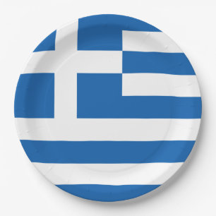 Assiettes En Carton Drapeau grec (Grèce)