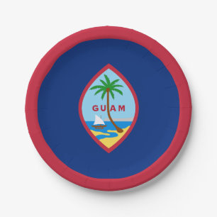 Assiettes En Carton Drapeau Guam