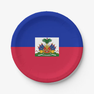 Assiettes En Carton Drapeau haïtien