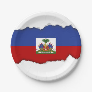 Assiettes En Carton Drapeau haïtien classique