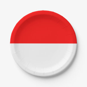 Assiettes En Carton Drapeau Indonésie