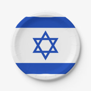 Assiettes En Carton Drapeau Israël