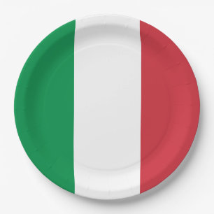 Assiettes En Carton Drapeau Italie