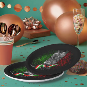 Assiettes En Carton drapeau italien