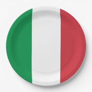 Assiettes En Carton Drapeau italien (Italie)