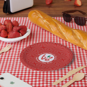 Assiettes En Carton Drapeau Mexicain Amour Rouge
