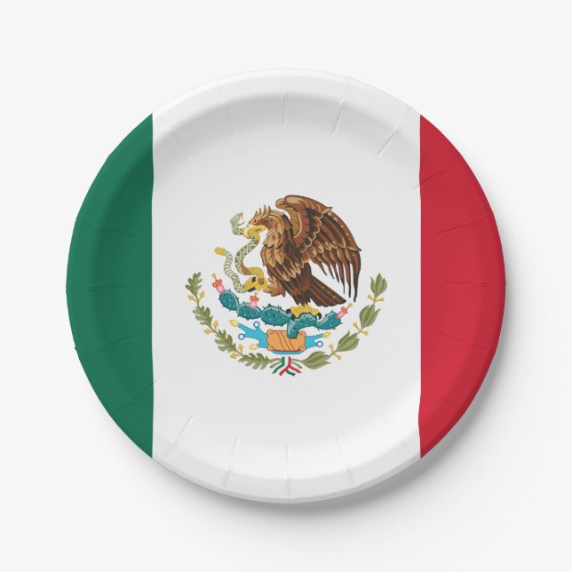 Assiettes En Carton Drapeau mexicain - Drapeau mexicain (Devant)