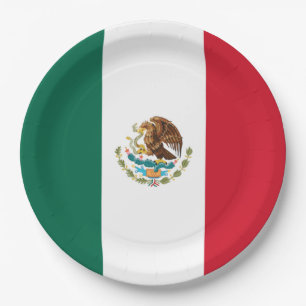 Assiettes En Carton Drapeau mexicain (Mexique)