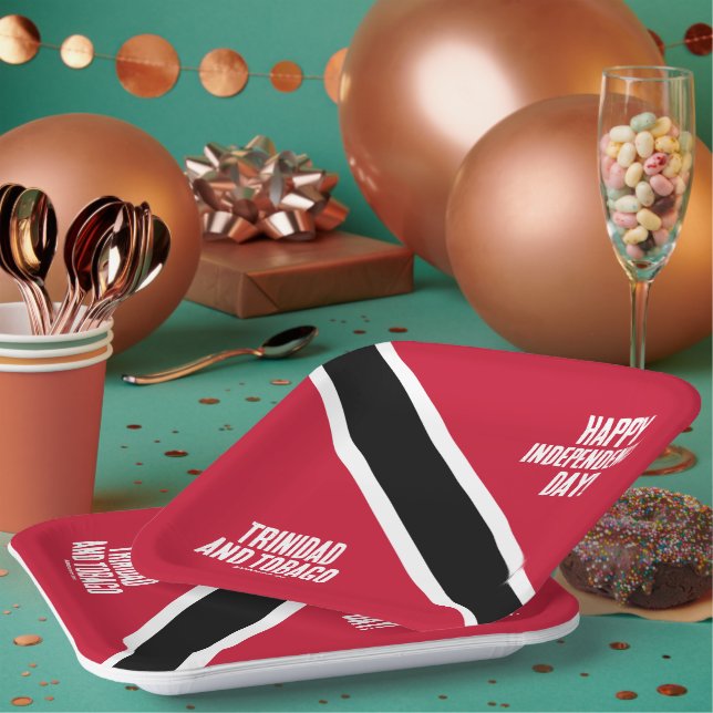 Assiettes En Carton Drapeau national de la Fête de l'Indépendance de T (Multi)