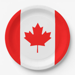 Assiettes En Carton Drapeau national patriotique du Canada
