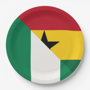 Assiettes En Carton Drapeau nigérian ghanéen Nigeria Ghana Naija