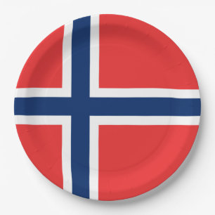 Assiettes En Carton Drapeau norvégien (Norvège)