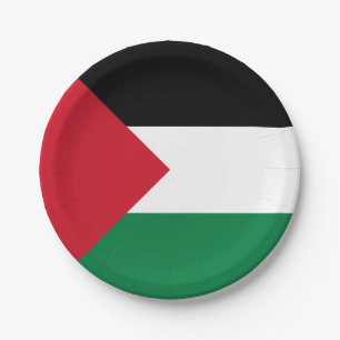 Assiettes En Carton Drapeau palestinien