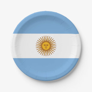 Assiettes En Carton Drapeau Patriotique Argentin