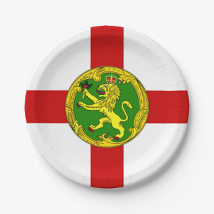 Assiettes En Carton Drapeau patriotique d'Aurigny